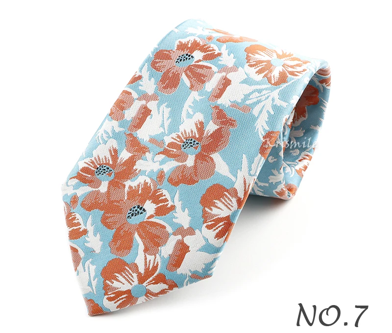 Novelty Floral Ties For Women Men Green Blue Flower Casual Necktie Wedding Party Business Office Daily Wear Cravat Accessory