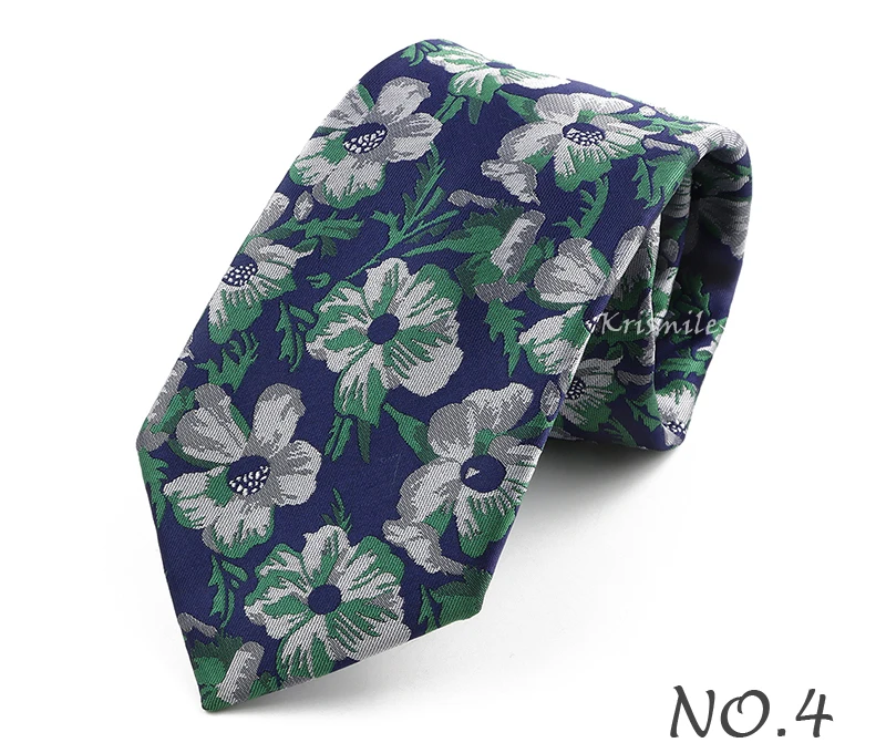 Novelty Floral Ties For Women Men Green Blue Flower Casual Necktie Wedding Party Business Office Daily Wear Cravat Accessory
