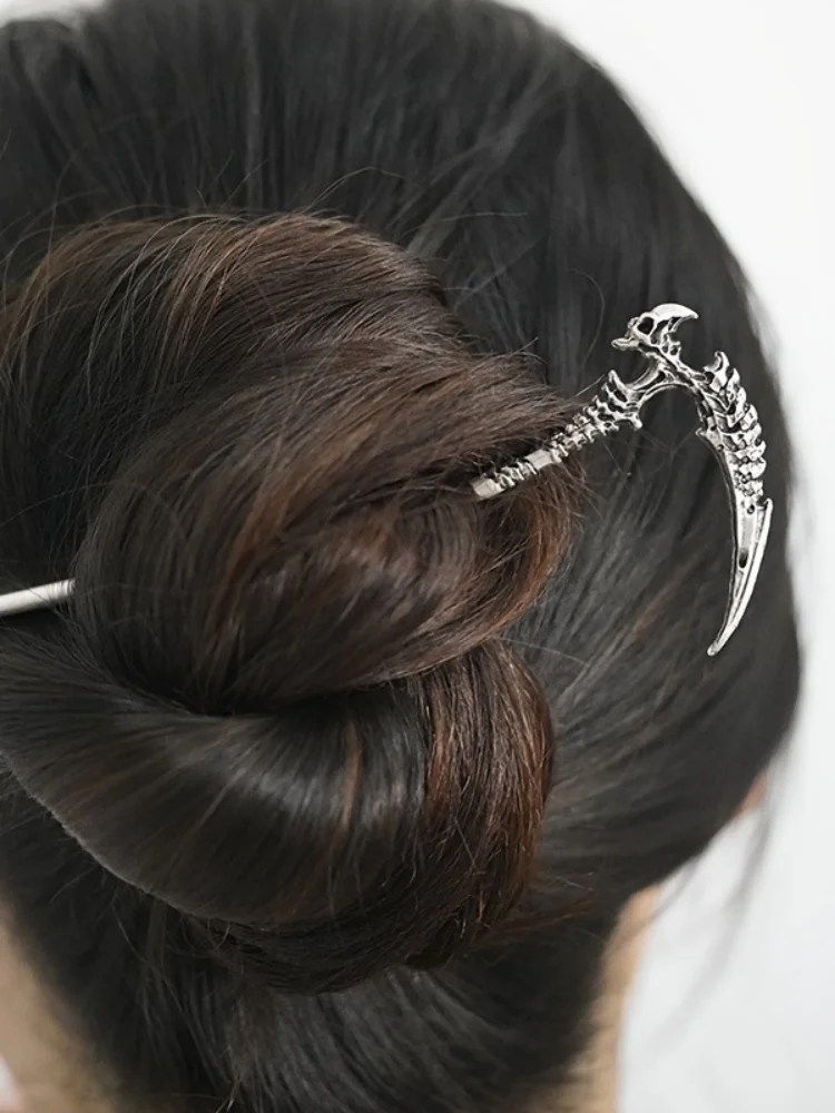 1PC Popular, Nordic Style, Retro, Skull, Scythe, Hairpin, for Women, Hair Accessory, Jewelry, Hair Clip