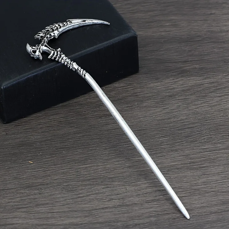 1PC Popular, Nordic Style, Retro, Skull, Scythe, Hairpin, for Women, Hair Accessory, Jewelry, Hair Clip
