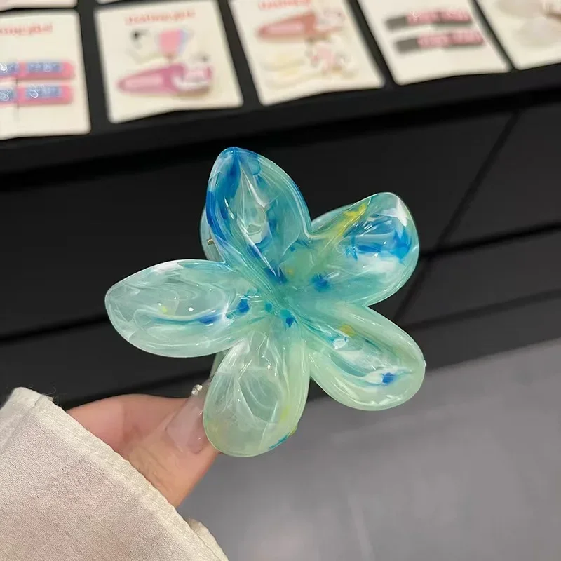 Flower Hair Crabs Hair Clips Fashion Casual Summer Flower Hair Claw Clip Shark Hairpin Barrettes