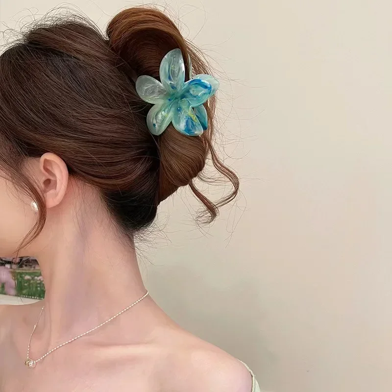 Flower Hair Crabs Hair Clips Fashion Casual Summer Flower Hair Claw Clip Shark Hairpin Barrettes