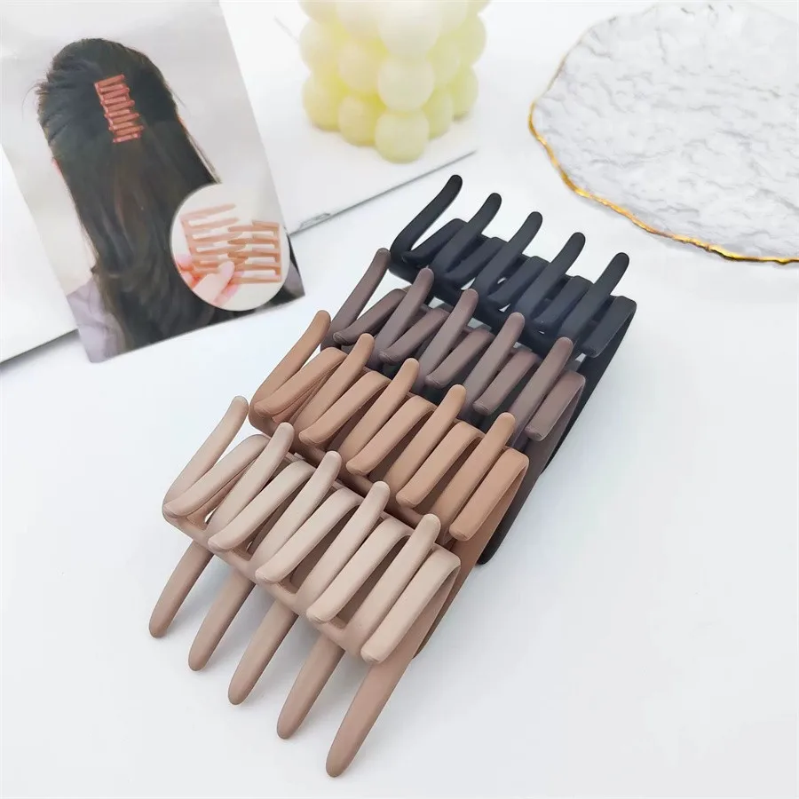 1/4PCS New Cross Hair Comb with Five Teeth Hair Clip and Back Head Comb Creative Matte Comb Disc Hair Artifact