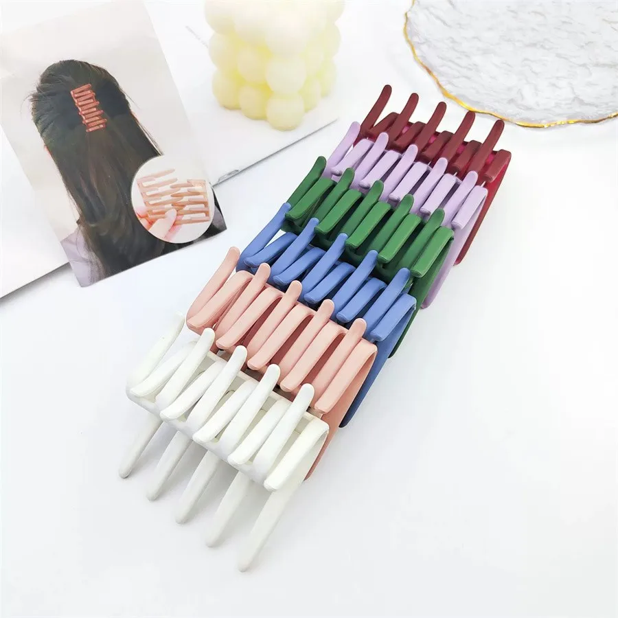 1/4PCS New Cross Hair Comb with Five Teeth Hair Clip and Back Head Comb Creative Matte Comb Disc Hair Artifact