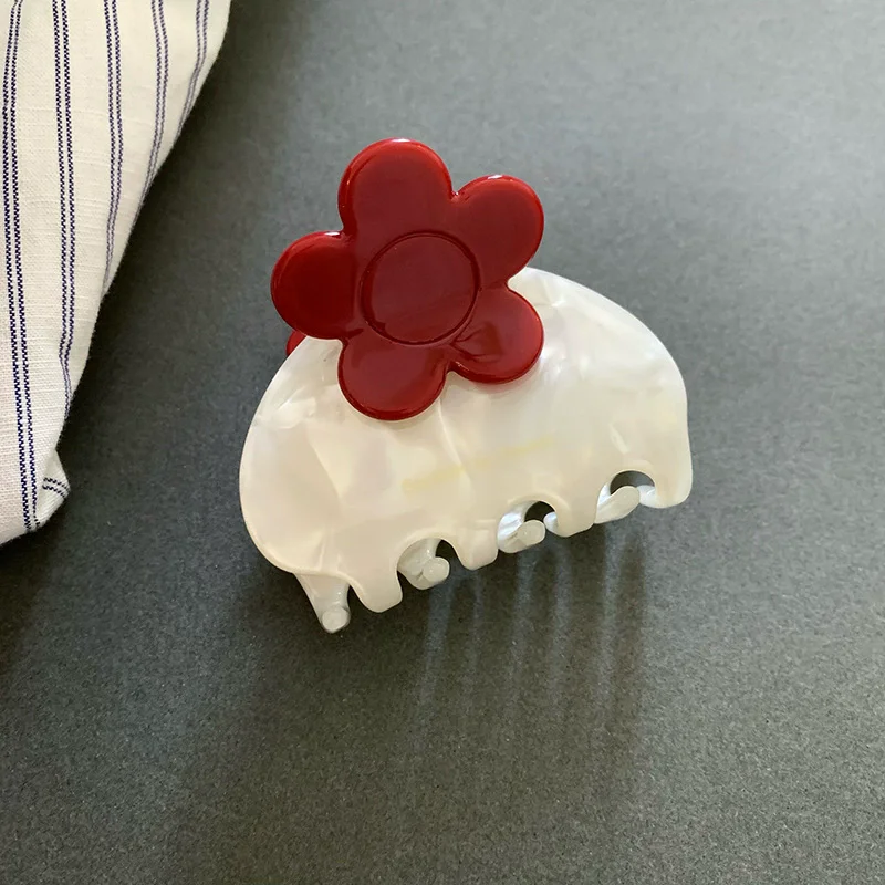 2025 luxury Medium Acetate hair claw clip for women floral claw clip girl cute Leopard print hair clip flower hairpin Accessorie