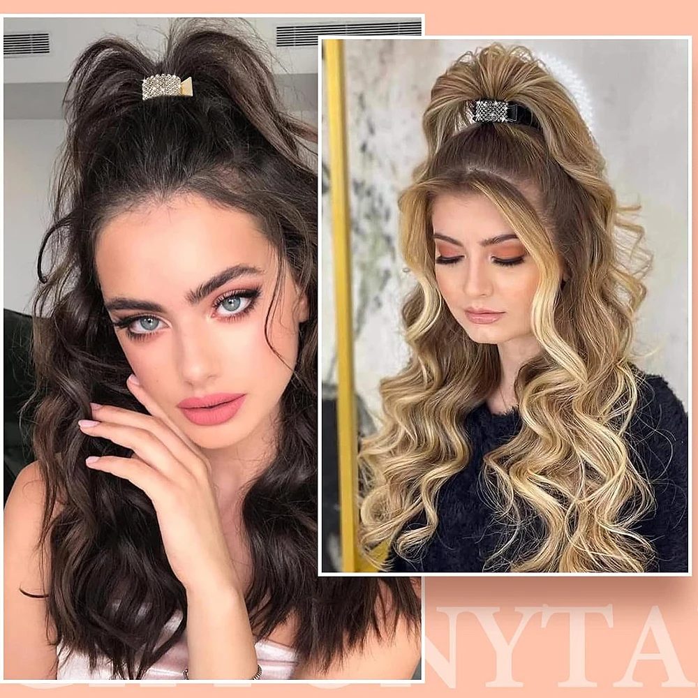 Full Rhinestone Hair Claw Strong Hold Non-Slip Metal Shark Ponytail Buckle Clip For Women Girls Thick Long Hair Summer Headwear