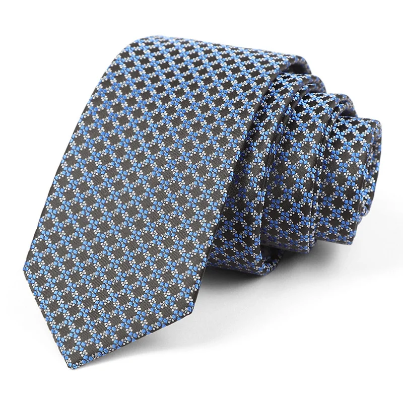 Luxury Skinny 6CM Mens Necktie Ties For Man Striped Plaid Floral Solid Jacquard Ascot Business Party Neck Tie Accssories
