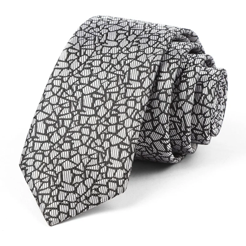 Luxury Skinny 6CM Mens Necktie Ties For Man Striped Plaid Floral Solid Jacquard Ascot Business Party Neck Tie Accssories