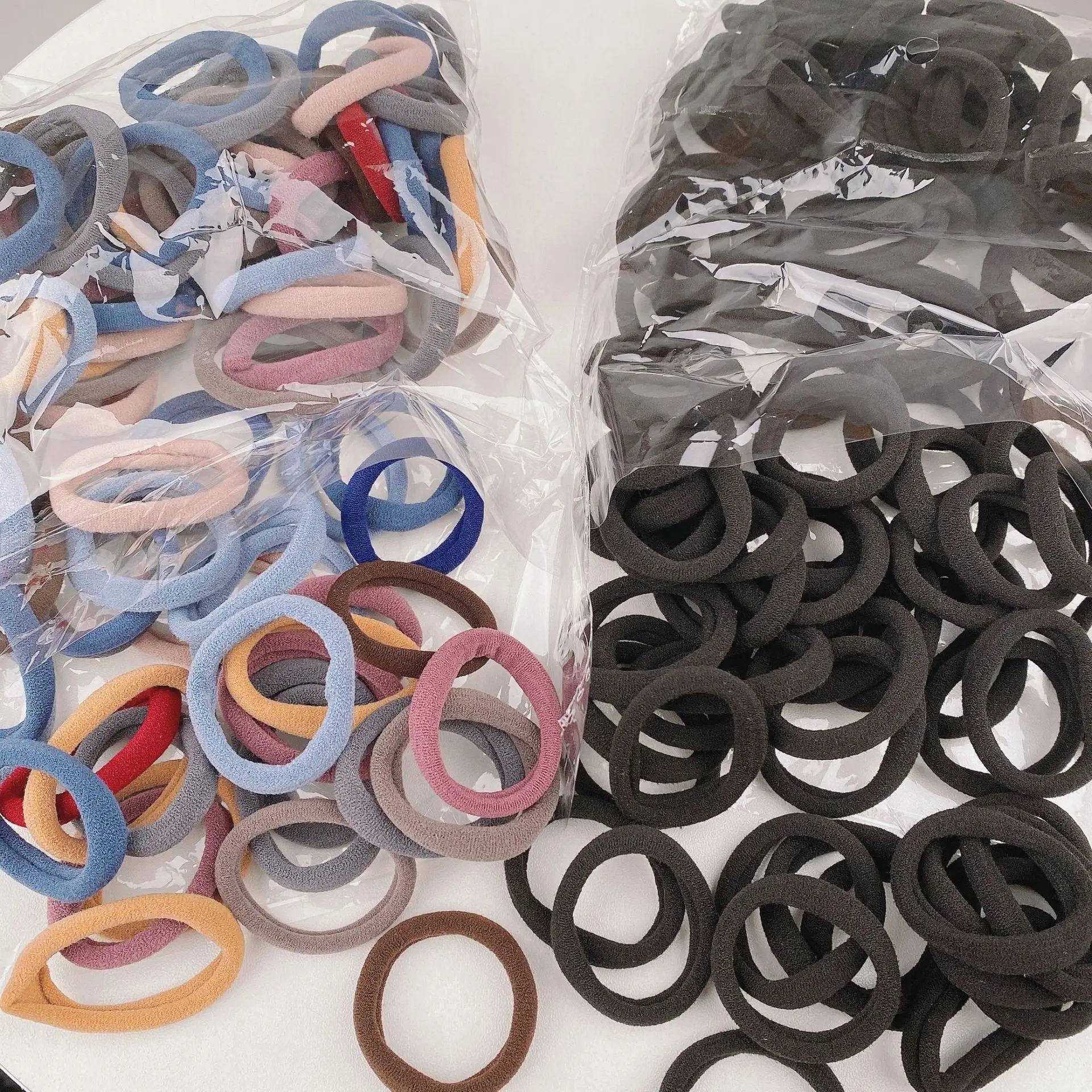 50PCS/Set New Women Girls Candy Colors Nylon Basic Scrunchie Hair Tie Ponytail Hold Hair Rubber Bands Fashion Hair Accessories