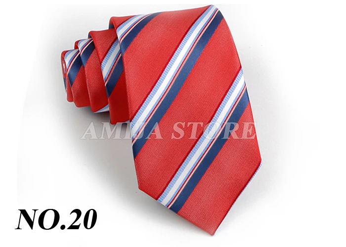 Men's Fashion Tie 7.5cm Tie Sage Green Orange Stripes Ties Business Meeting Suit Wedding Party Office Tie Men's Gift Accessorie