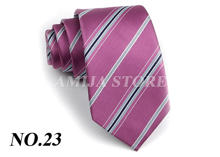 Men's Fashion Tie 7.5cm Tie Sage Green Orange Stripes Ties Business Meeting Suit Wedding Party Office Tie Men's Gift Accessorie