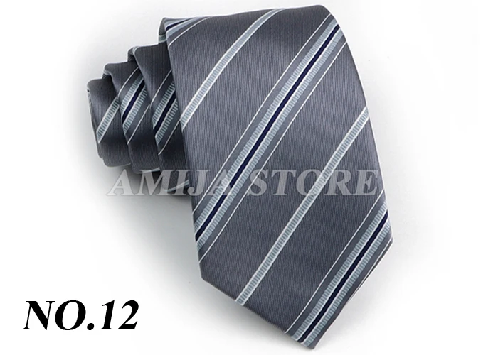 Men's Fashion Tie 7.5cm Tie Sage Green Orange Stripes Ties Business Meeting Suit Wedding Party Office Tie Men's Gift Accessorie