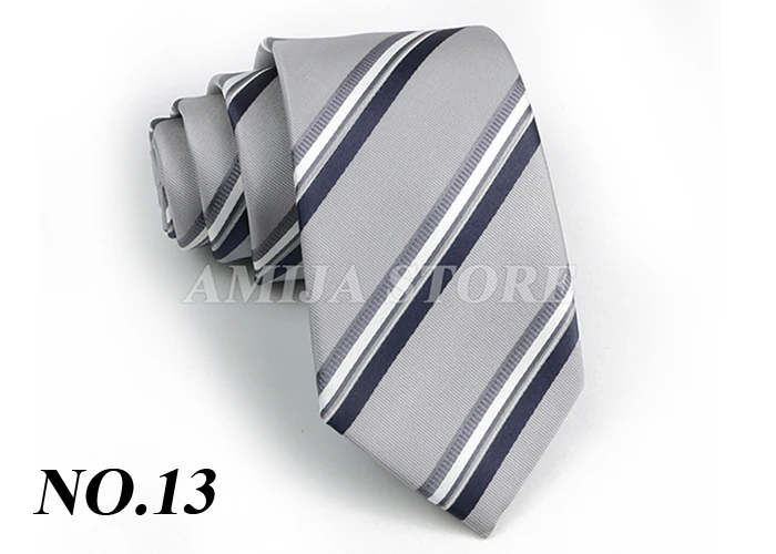 Men's Fashion Tie 7.5cm Tie Sage Green Orange Stripes Ties Business Meeting Suit Wedding Party Office Tie Men's Gift Accessorie