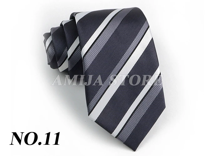 Men's Fashion Tie 7.5cm Tie Sage Green Orange Stripes Ties Business Meeting Suit Wedding Party Office Tie Men's Gift Accessorie