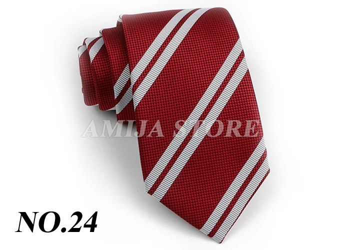 Men's Fashion Tie 7.5cm Tie Sage Green Orange Stripes Ties Business Meeting Suit Wedding Party Office Tie Men's Gift Accessorie