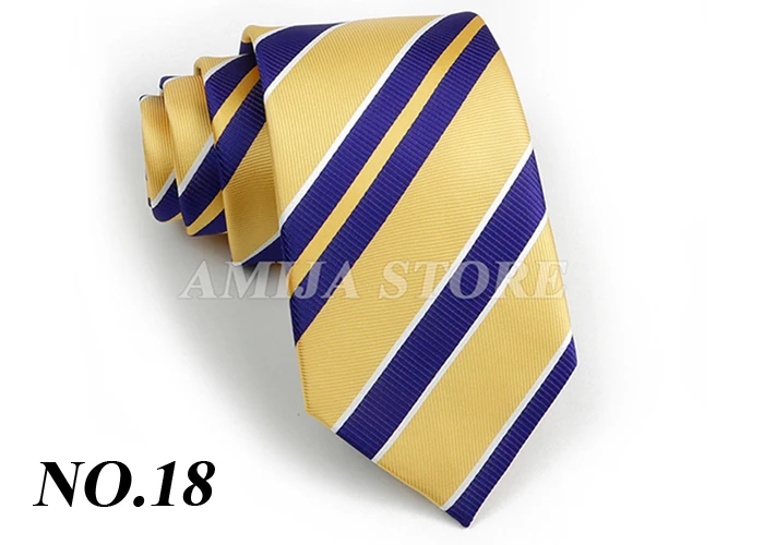 Men's Fashion Tie 7.5cm Tie Sage Green Orange Stripes Ties Business Meeting Suit Wedding Party Office Tie Men's Gift Accessorie
