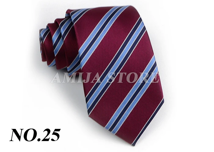 Men's Fashion Tie 7.5cm Tie Sage Green Orange Stripes Ties Business Meeting Suit Wedding Party Office Tie Men's Gift Accessorie