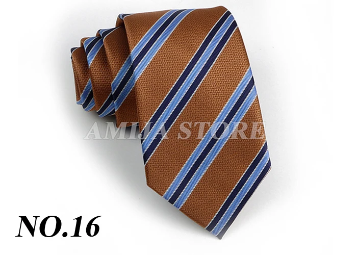 Men's Fashion Tie 7.5cm Tie Sage Green Orange Stripes Ties Business Meeting Suit Wedding Party Office Tie Men's Gift Accessorie