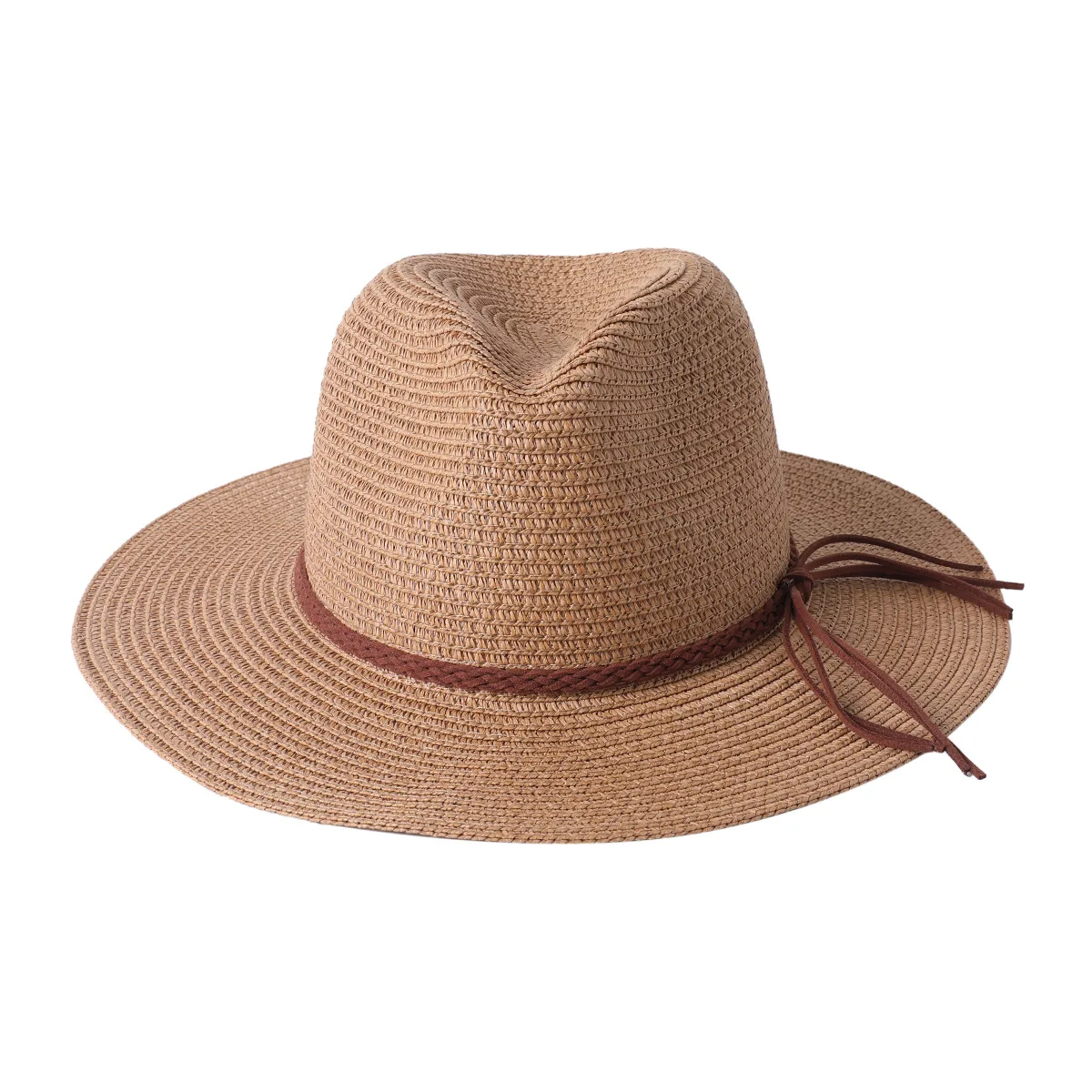 Summer Soft Shaped Straw Hats Women/Men Outdoor Foldable UV Protection Hat Panama Beach Sun Hat