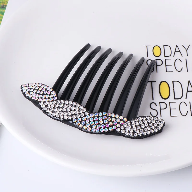 Crystal Rhinestones Flower Hair Combs Clip Vintage Hairpins Bridal Wedding Headdress Women Hair Accessories Disk Headwear Bnads