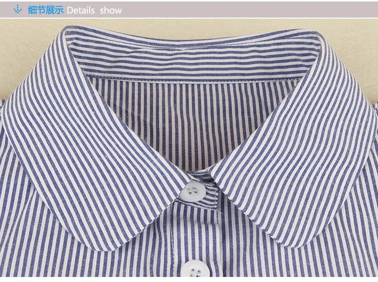 Linbaiway Fashion Shirt Fake Collar for Women Striped Detachable Collar Lapel Shirt Vintage False Collar Mujer Gift Accessories