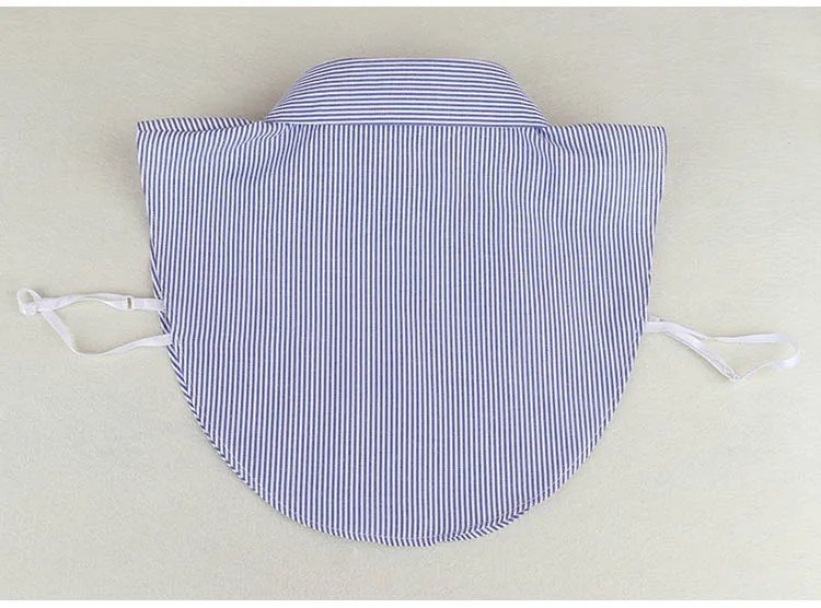 Linbaiway Fashion Shirt Fake Collar for Women Striped Detachable Collar Lapel Shirt Vintage False Collar Mujer Gift Accessories