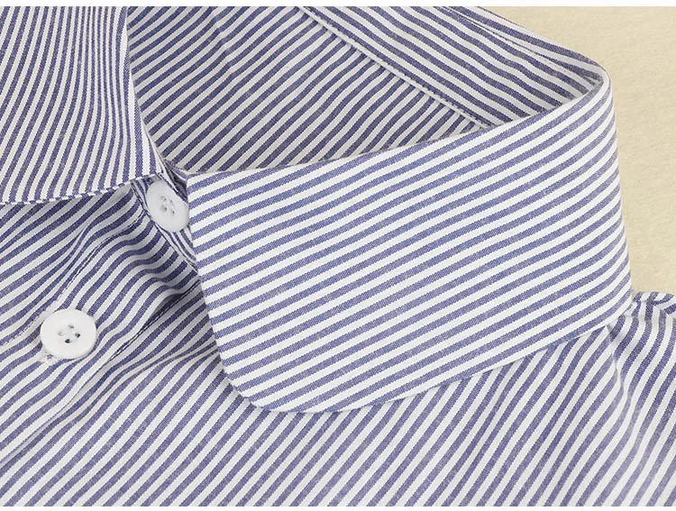 Linbaiway Fashion Shirt Fake Collar for Women Striped Detachable Collar Lapel Shirt Vintage False Collar Mujer Gift Accessories