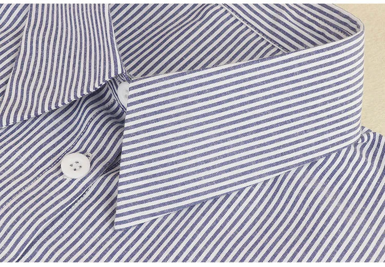 Linbaiway Fashion Shirt Fake Collar for Women Striped Detachable Collar Lapel Shirt Vintage False Collar Mujer Gift Accessories