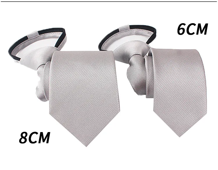 Zipper Tie Men Wedding Necktie Lazy Pre-tied Ties Striped 8cm Hot Sell Style Zipper Necktie For Men Women Wholesale