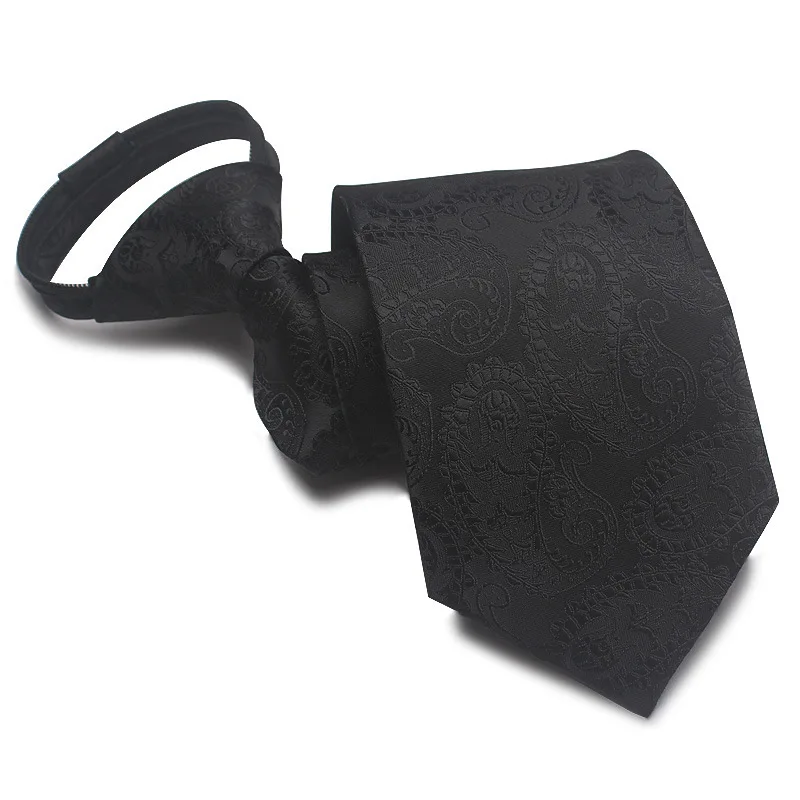 Zipper Tie Men Wedding Necktie Lazy Pre-tied Ties Striped 8cm Hot Sell Style Zipper Necktie For Men Women Wholesale