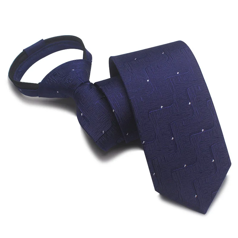 Zipper Tie Men Wedding Necktie Lazy Pre-tied Ties Striped 8cm Hot Sell Style Zipper Necktie For Men Women Wholesale