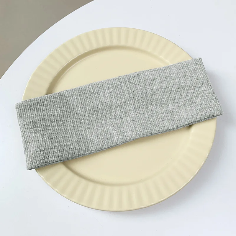 5PCS Solid Color Elastic Hairband Running Fitness Sport Headband Yoga Sweat-absorbing Headband Fashion Headband Hair Accessories