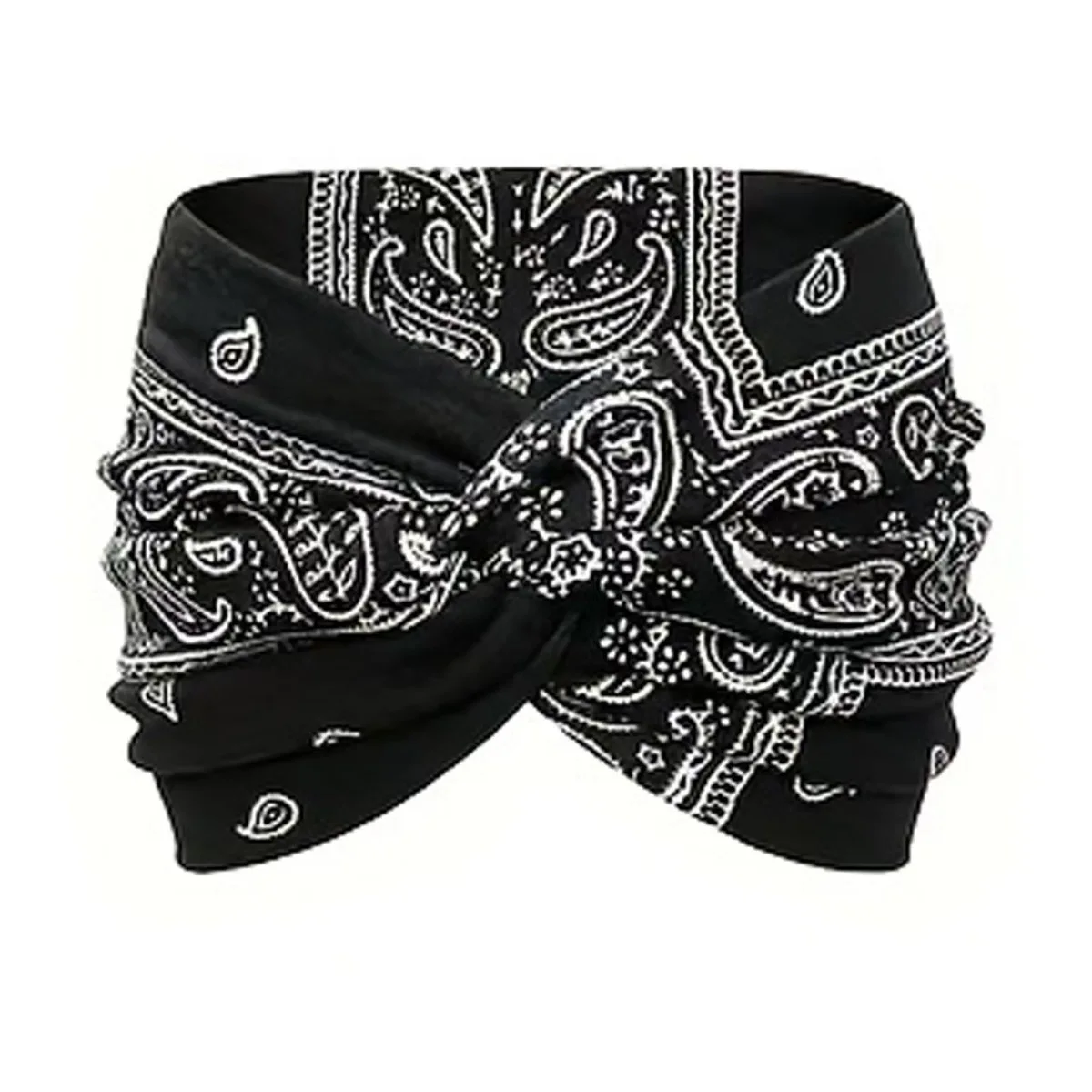 Ultra-Wide Ladies Elastic Knot Cross Yoga Sports Hairband Stylish Hair Accessory Headband for Fitness Enthusiasts