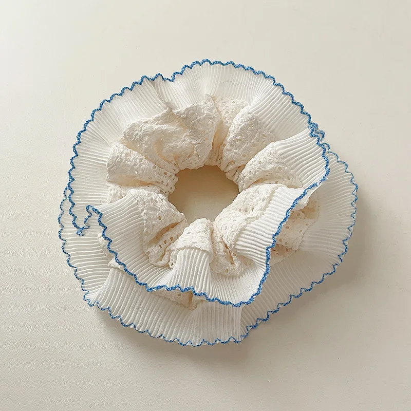 2025 Elegant Cute Lace Scrunchies Women Girl Elastic Hair Rubber Band Accessories Tie Hair Ring Rope Headdress Headwear Ornament