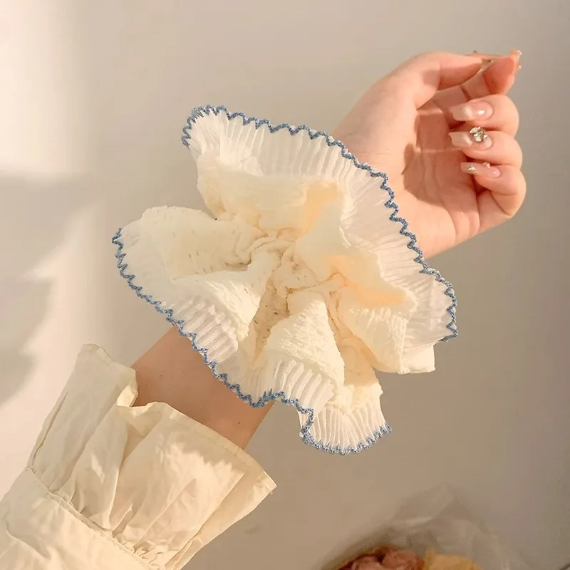 2025 Elegant Cute Lace Scrunchies Women Girl Elastic Hair Rubber Band Accessories Tie Hair Ring Rope Headdress Headwear Ornament