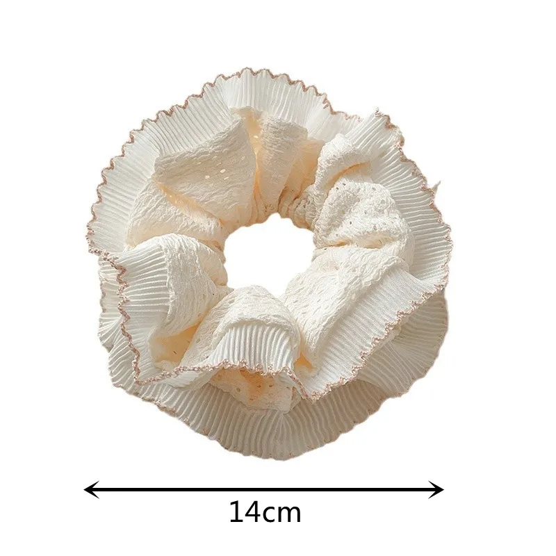 2025 Elegant Cute Lace Scrunchies Women Girl Elastic Hair Rubber Band Accessories Tie Hair Ring Rope Headdress Headwear Ornament