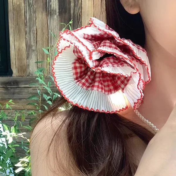 2025 Elegant Cute Lace Scrunchies Women Girl Elastic Hair Rubber Band Accessories Tie Hair Ring Rope Headdress Headwear Ornament