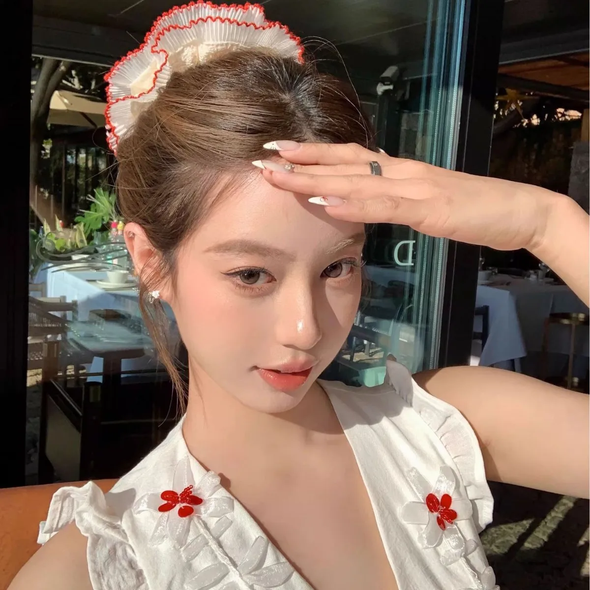 2025 Elegant Cute Lace Scrunchies Women Girl Elastic Hair Rubber Band Accessories Tie Hair Ring Rope Headdress Headwear Ornament