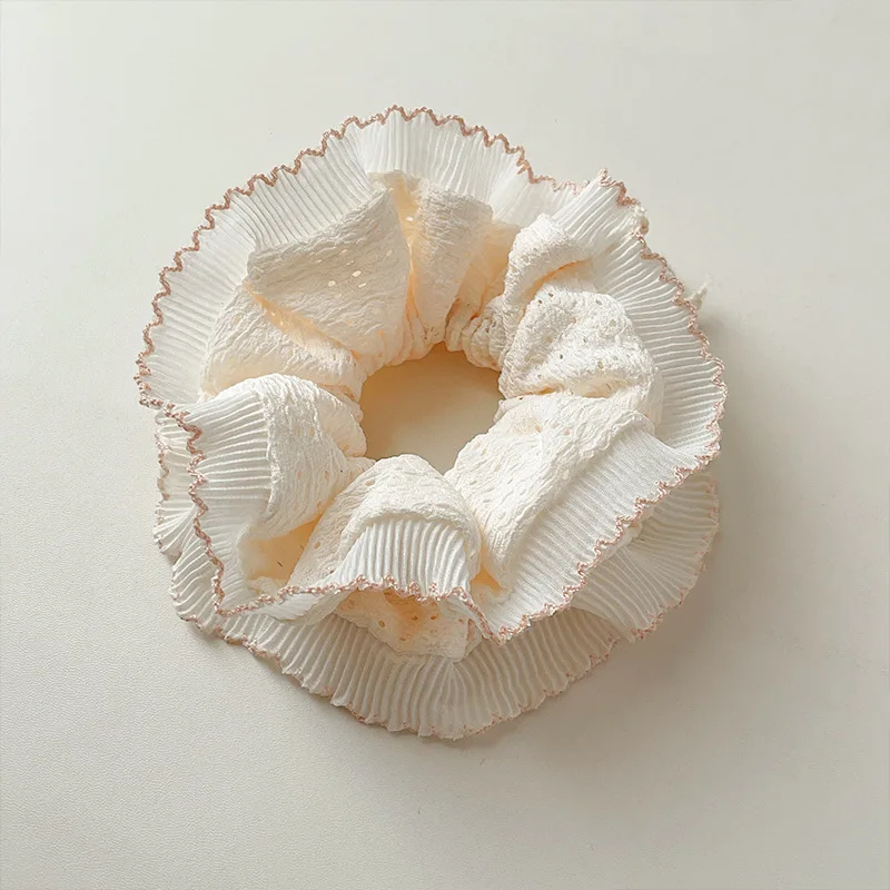 2025 Elegant Cute Lace Scrunchies Women Girl Elastic Hair Rubber Band Accessories Tie Hair Ring Rope Headdress Headwear Ornament