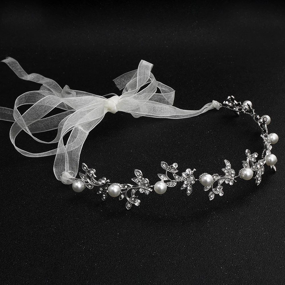 Luxurious Delicate Flower Hairband Pearl and Rhinestone Tiara Hair Accessory Bridal Wedding Party Headpieces As Gifts