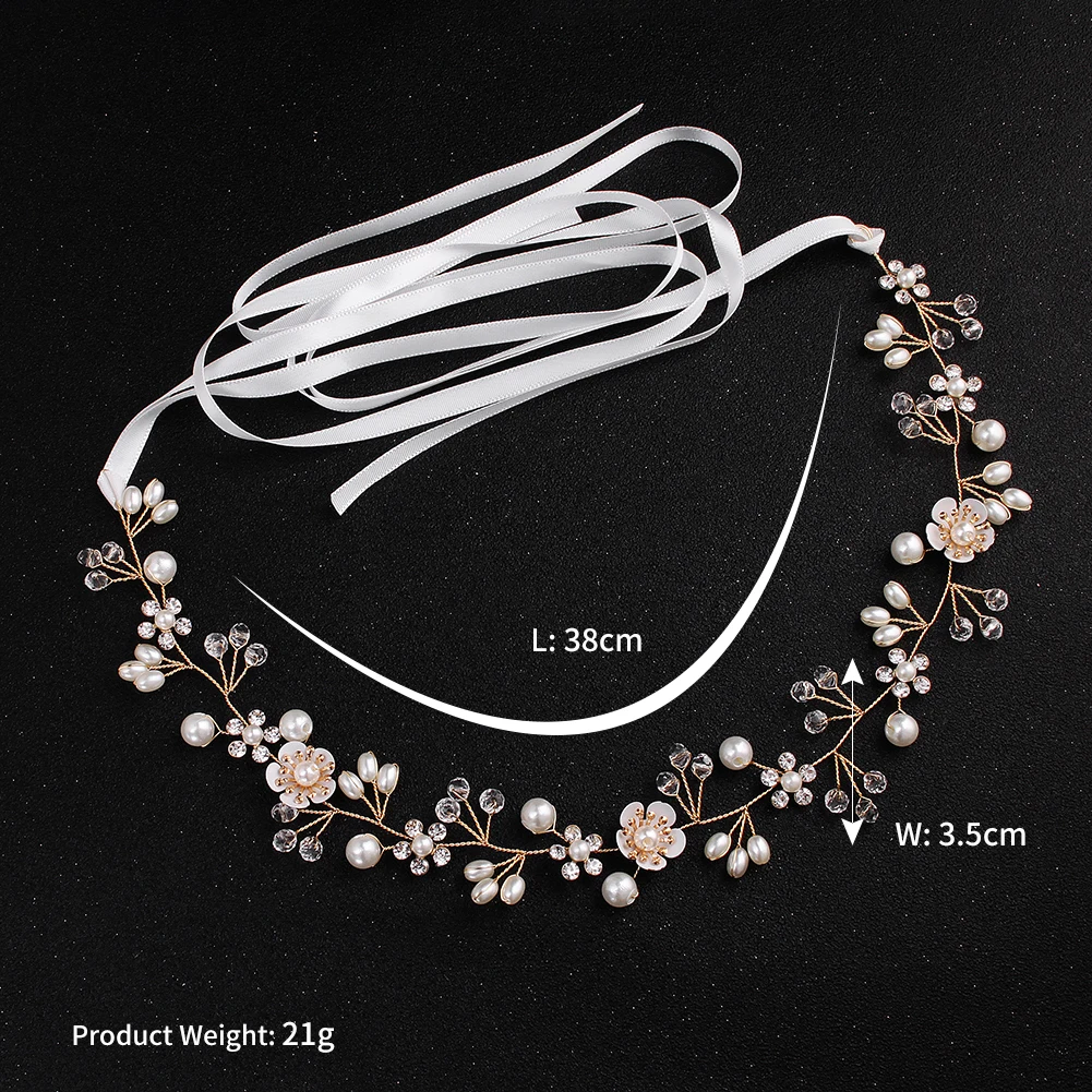 Luxurious Delicate Flower Hairband Pearl and Rhinestone Tiara Hair Accessory Bridal Wedding Party Headpieces As Gifts