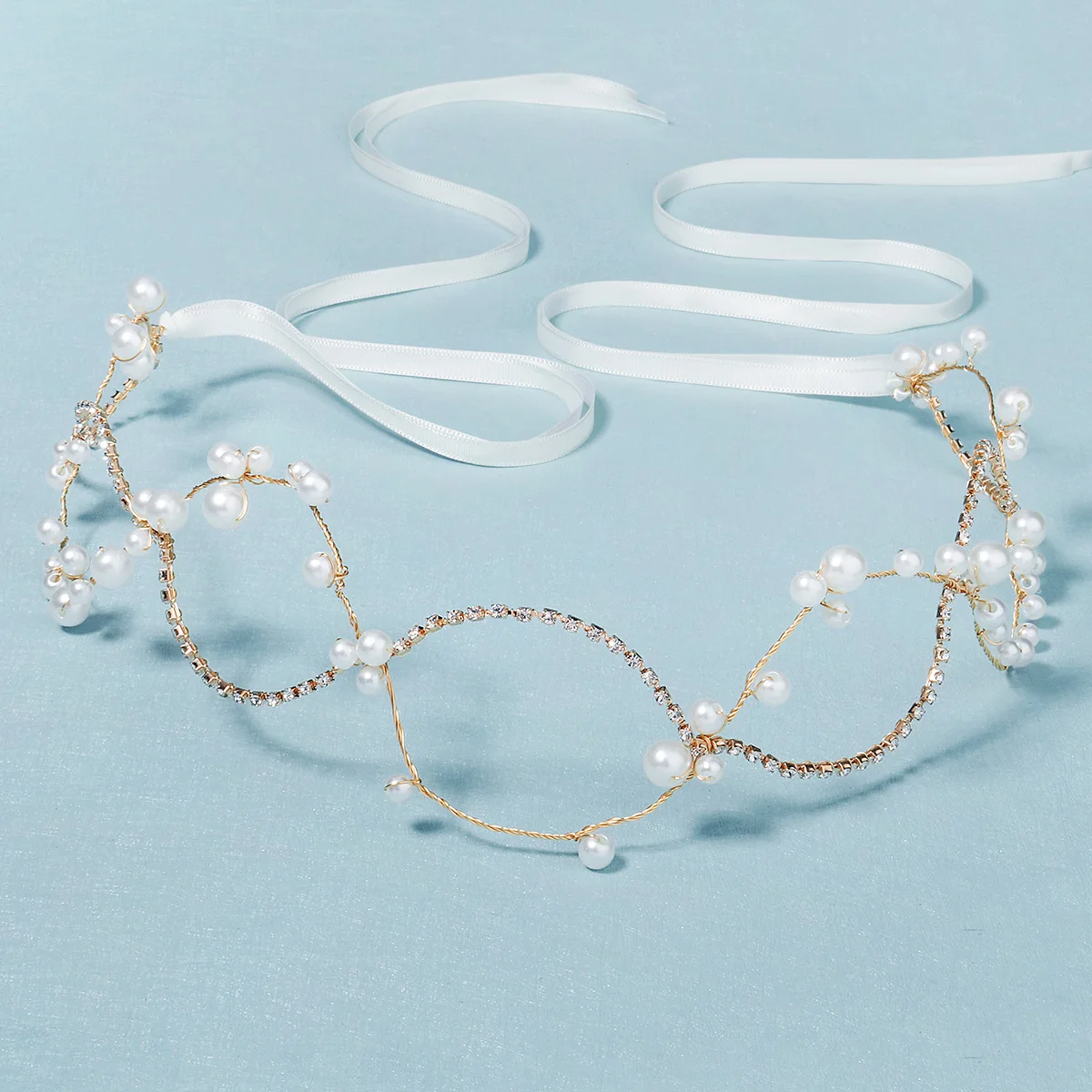 Luxurious Delicate Flower Hairband Pearl and Rhinestone Tiara Hair Accessory Bridal Wedding Party Headpieces As Gifts