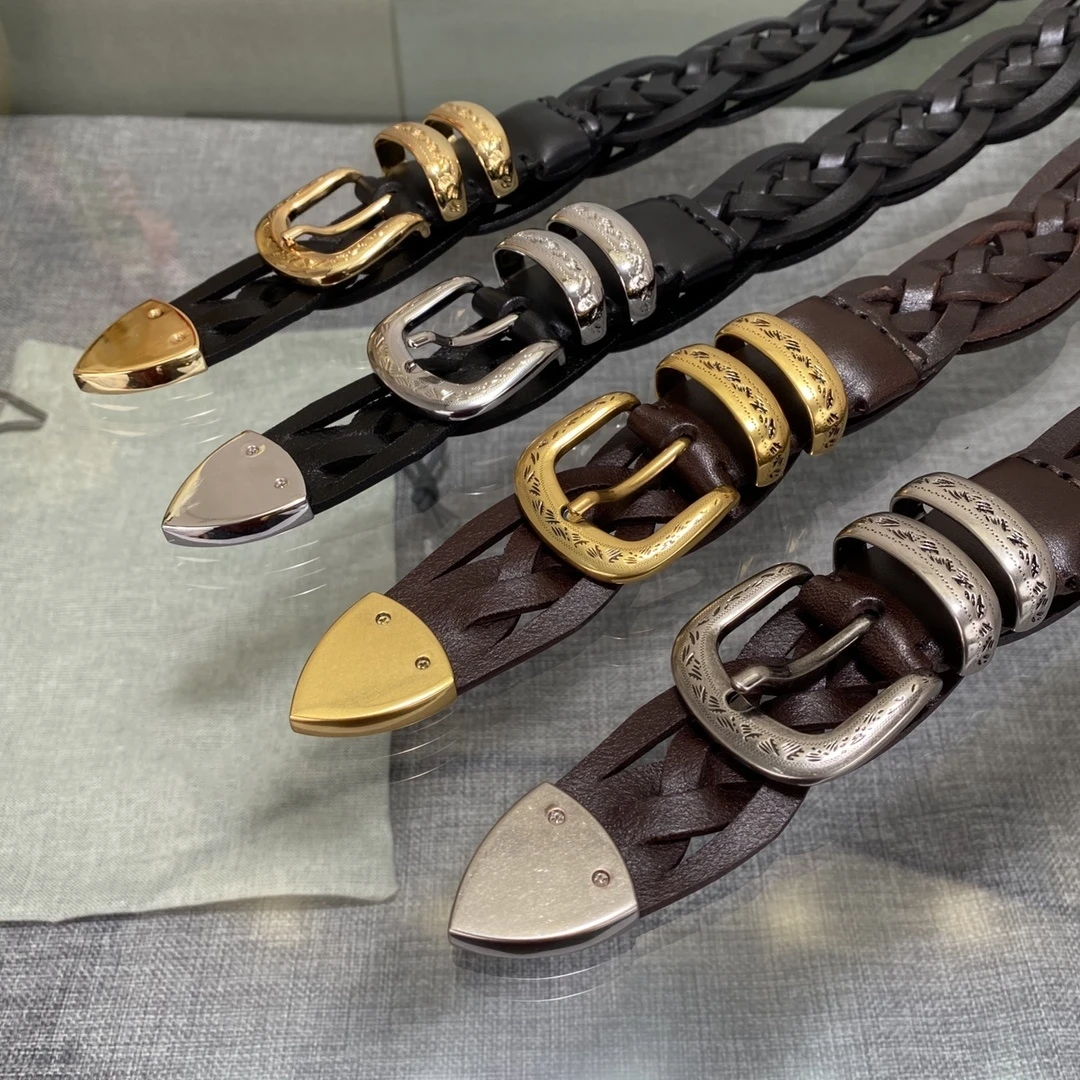 High Quality Cowhide Unisex Luxury Goods Designer Men's Woman Ceinture 2024 Pattern Needle Buckle Belt With Use Hand Wovens 30MM