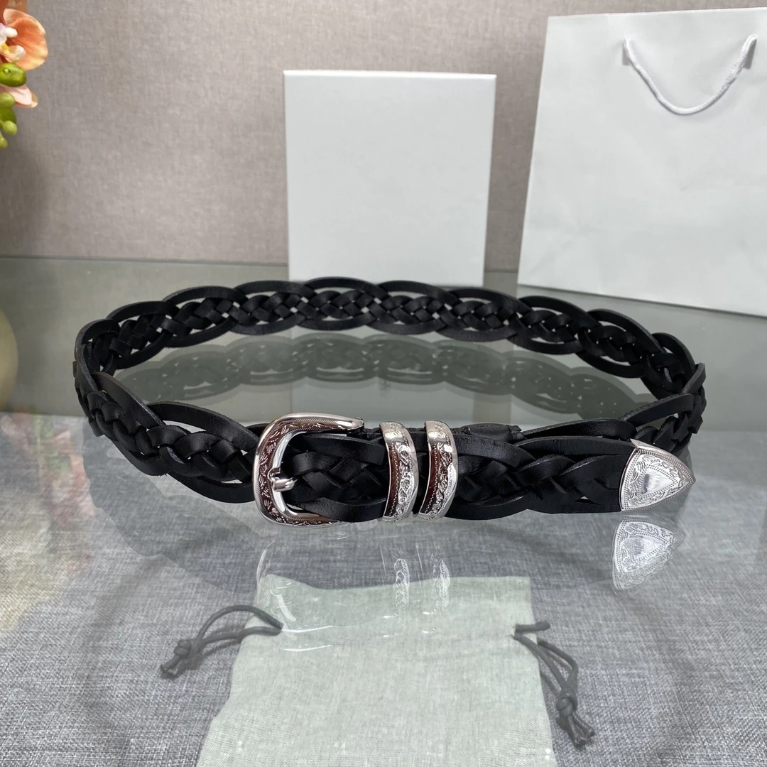 High Quality Cowhide Unisex Luxury Goods Designer Men's Woman Ceinture 2024 Pattern Needle Buckle Belt With Use Hand Wovens 30MM