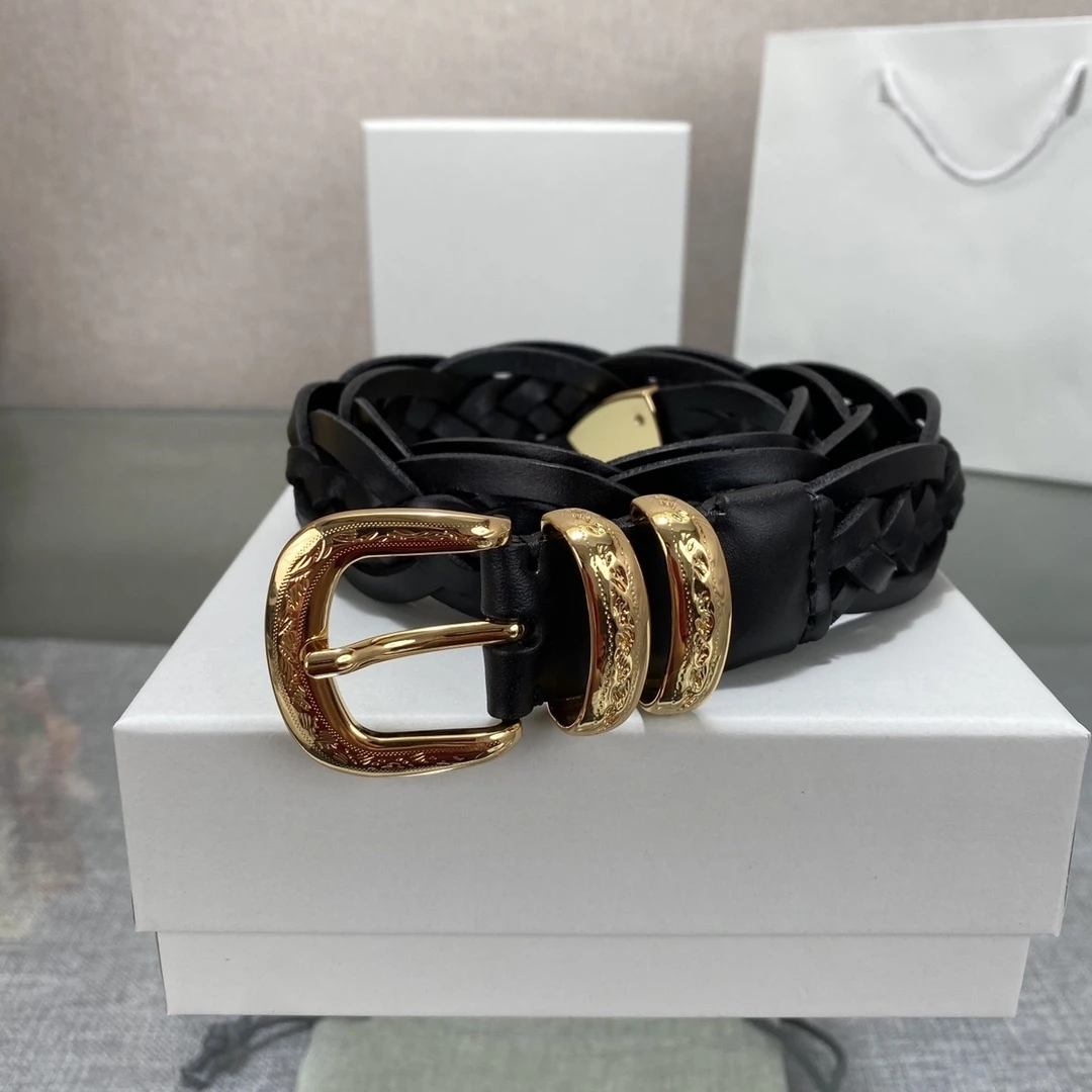 High Quality Cowhide Unisex Luxury Goods Designer Men's Woman Ceinture 2024 Pattern Needle Buckle Belt With Use Hand Wovens 30MM