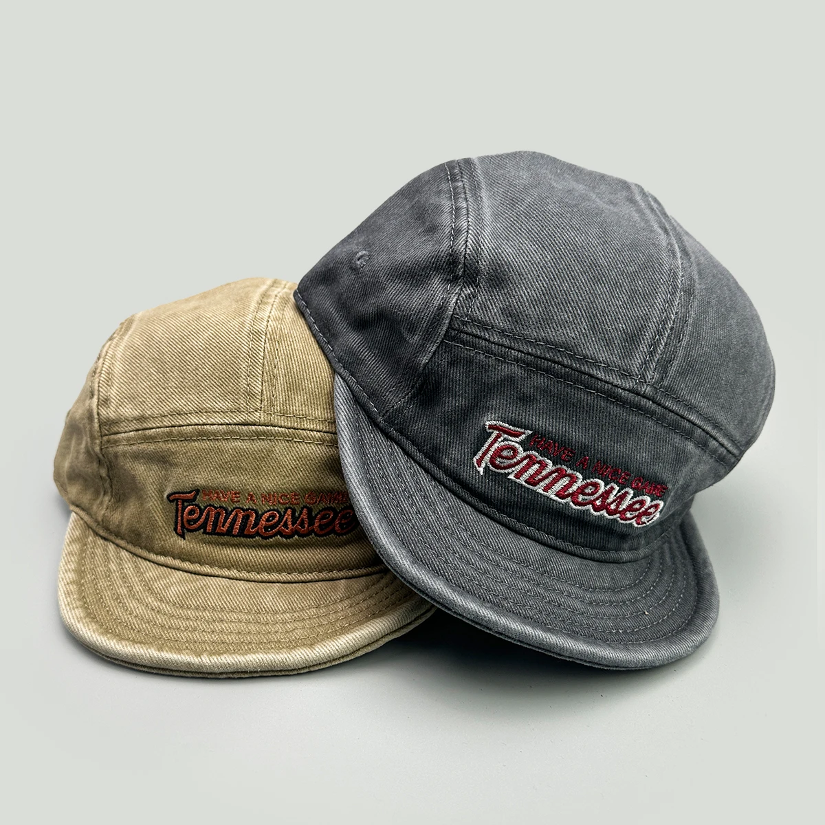 American Style Embroidered Letter Baseball Hats New Unisex Breathable Flat Eave Sunshade Retro Versatile Ins Fashion Peaked Caps