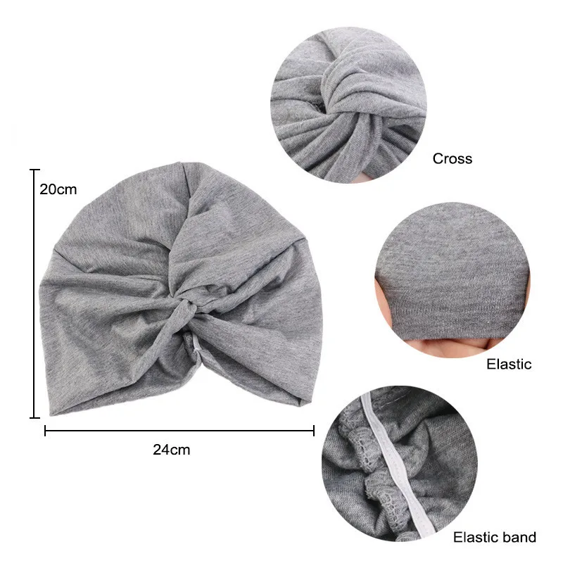 Twist Cross Turban Women Hijab Caps Solid Color Muslim India HIjab Ladies Hair Loss Chemo Cap Headwear Bandanas Hair Accessories