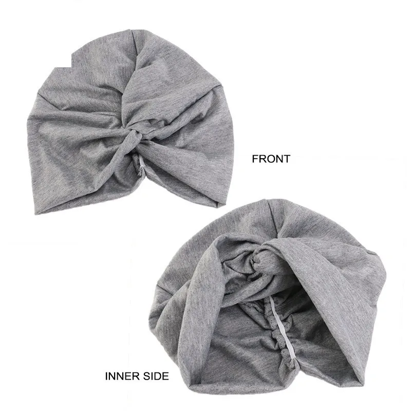 Twist Cross Turban Women Hijab Caps Solid Color Muslim India HIjab Ladies Hair Loss Chemo Cap Headwear Bandanas Hair Accessories