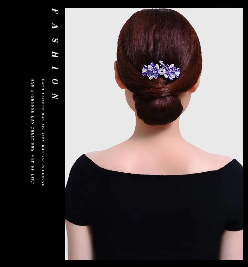 Korean version of minimalist peacock women's hair clips accessories Metal spring clip hairpin for girls large straight pins