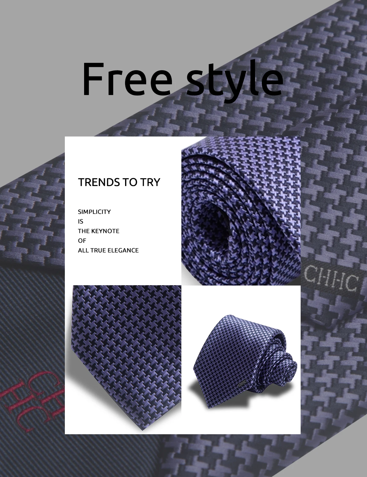 CHCH Business Men's Tie NeckTie 8cm Ties for Men Formal Luxury Wedding High Quality Gravata